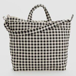NWT Baggu Horizontal Zip Duck Bag - Black & White Gingham